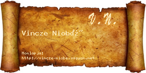 Vincze Niobé névjegykártya